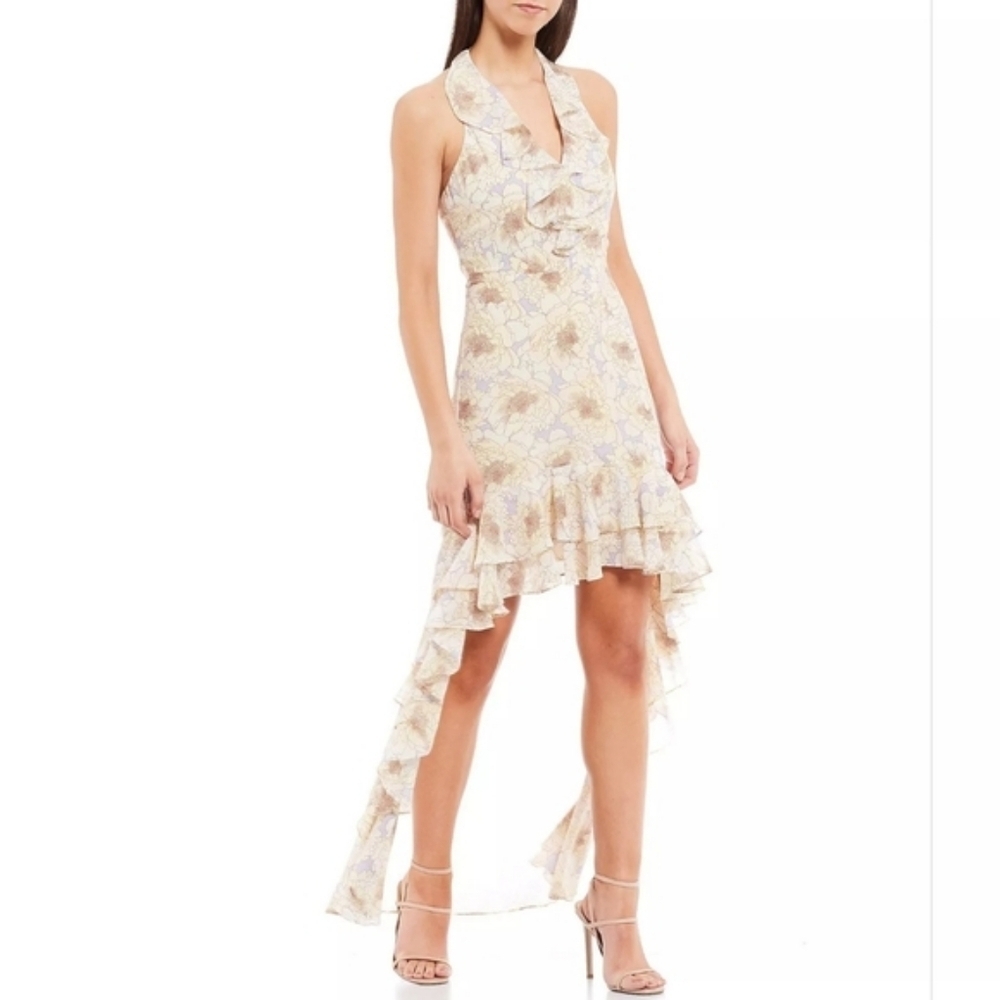 Badgley Mischka “Naty” Hi-Low Floral Halter Gown – Size 14 – NWT - Picture 2 of 9